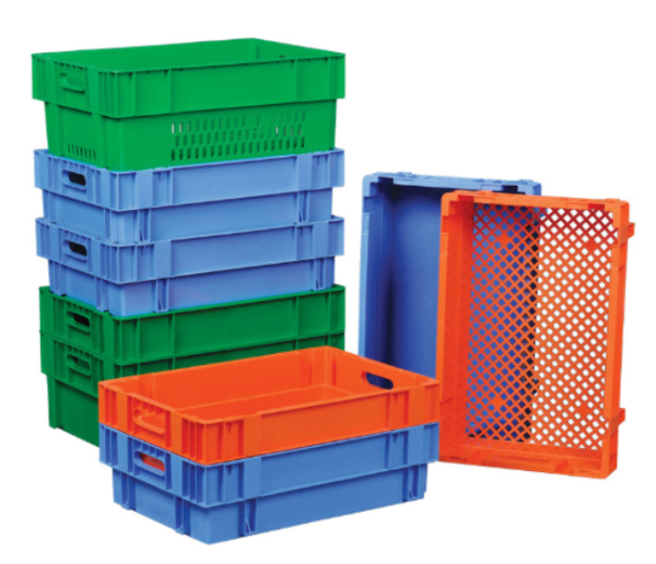 Stackable Plastic Crates - Space-Saving Stack & Nest Crates